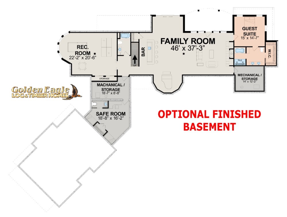 Golden Eagle Lofted Luxury UCT Floor Plan Foundation Layout