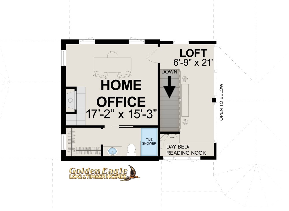 Golden Eagle Lofted Luxury UCT Floor Plan Second Floor Layout