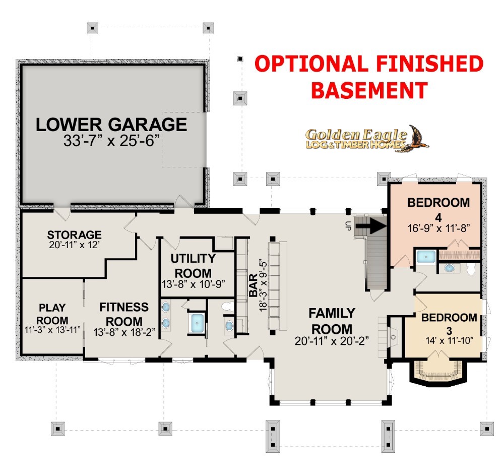 Golden Eagle Timberlake UCT Floor Plan Lower Level Layout