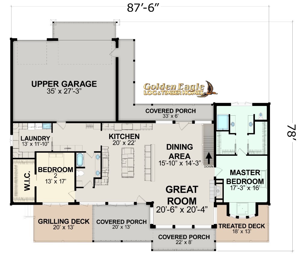 Golden Eagle Timberlake UCT Floor Plan Main Floor Layout
