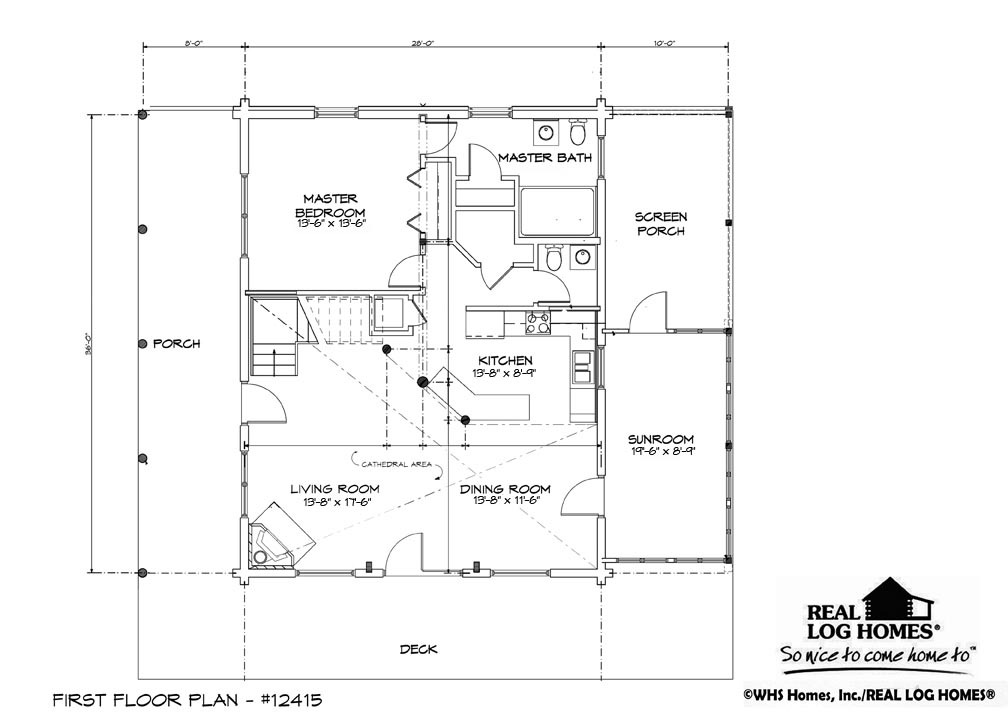 Creekside Comfort Floor Plan from Real Log Homes