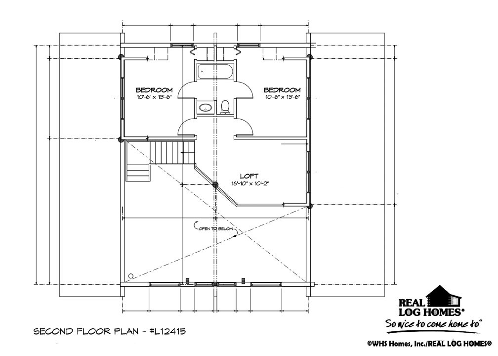 Creekside Comfort Floor Plan from Real Log Homes