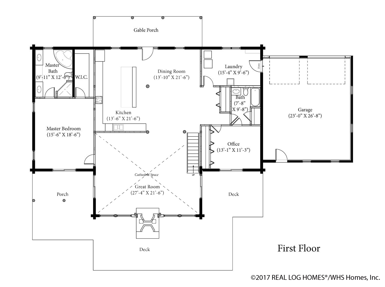Green Gables Log Home Plan from Real Log Homes