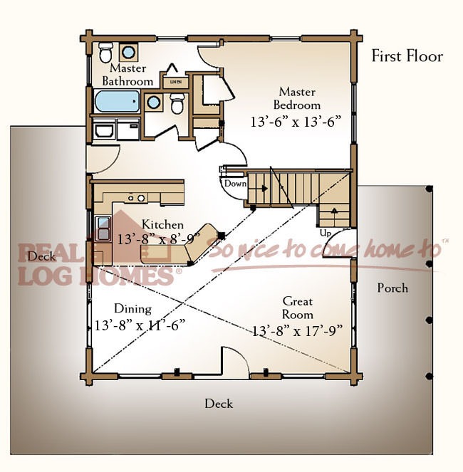 Shangri-La Camp Floor Plan from Real Log Homes