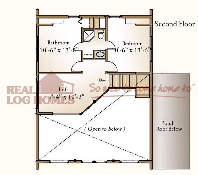 Shangri-La Camp Floor Plan from Real Log Homes
